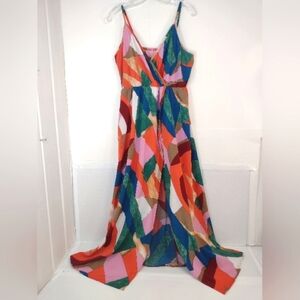 SheIn women's colorful geometric print dress size (L)